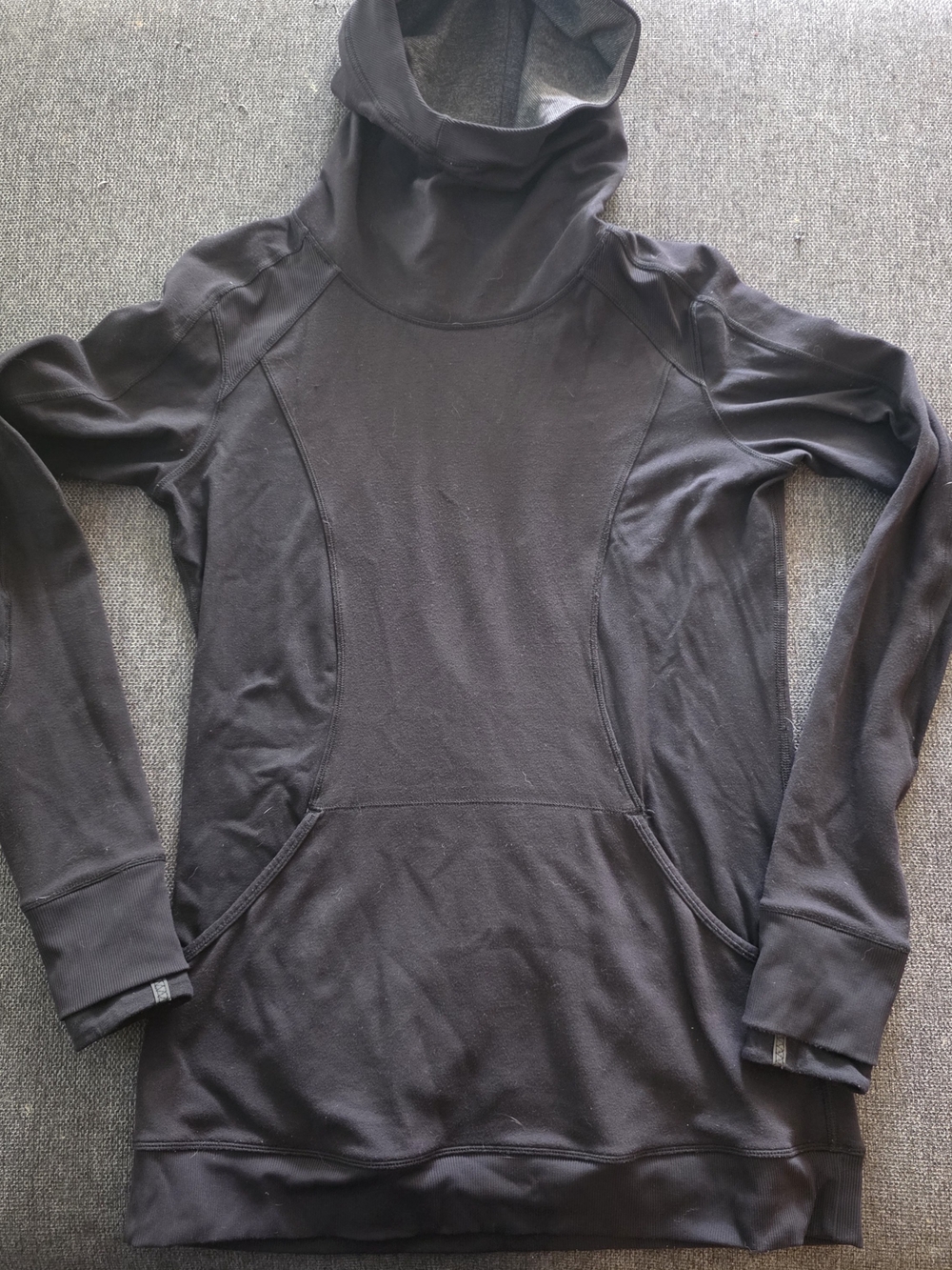 lululemon athletica Black Hooded Pullover with Kangaroo Pocket